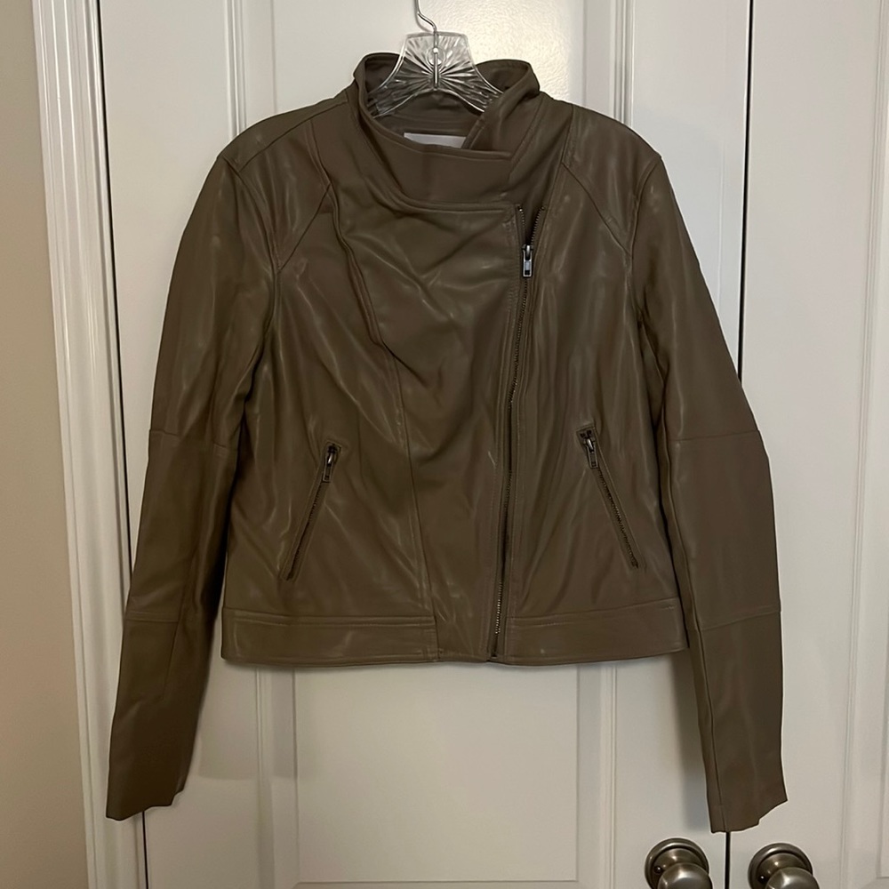 Jack Brown Faux Leather Jacket